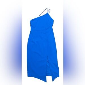 Lulus New Asymmetrical One Shoulder Shape the Night Dress in Sky Blue (Small)